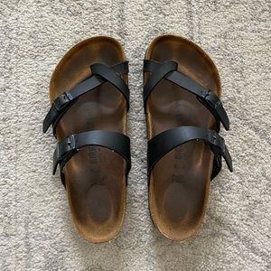 Black Birkenstock Mayari Sandals Size 37 Used